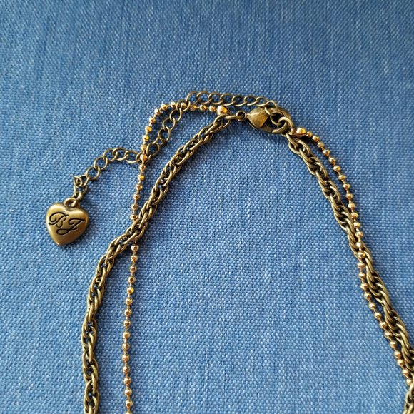 🐴🍀🪶Betsey Johnson Equestrian "Lucky" Double-Cha Charm Necklace - EPC🪶🍀🐴 - Picture 6 of 9